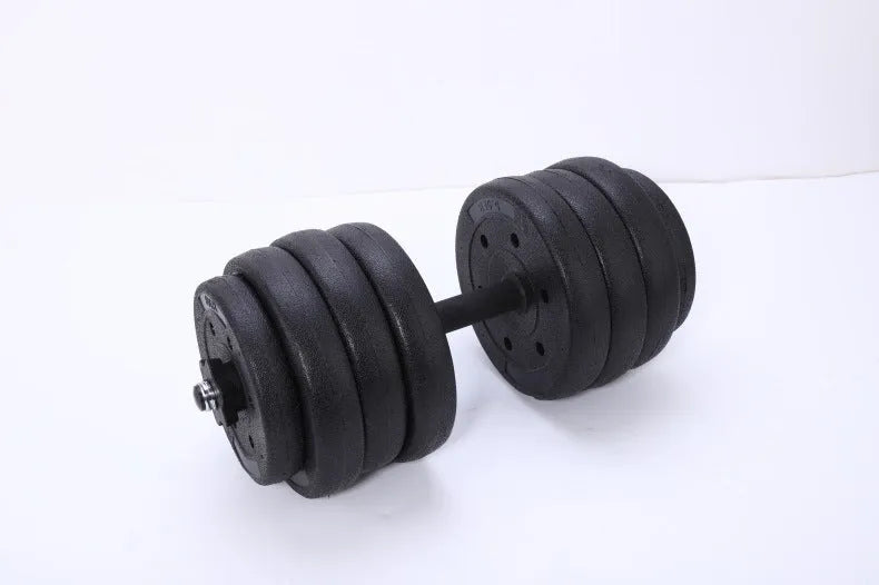 20 kg pair round head rubber coated dumbbells black HDPE grip home gym equipment