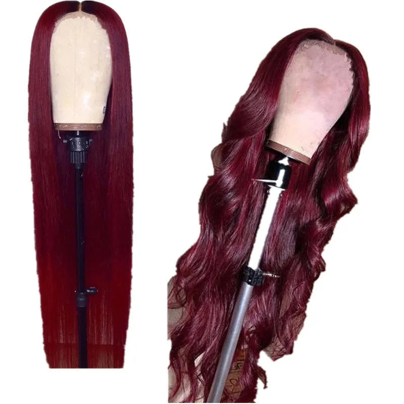Solid colour long hair wig 65cm mid-length curly style high temperature silk fibre black brown