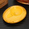 Ceramic portable cigar ashtray extinguisher in black colour with handcrafted finish