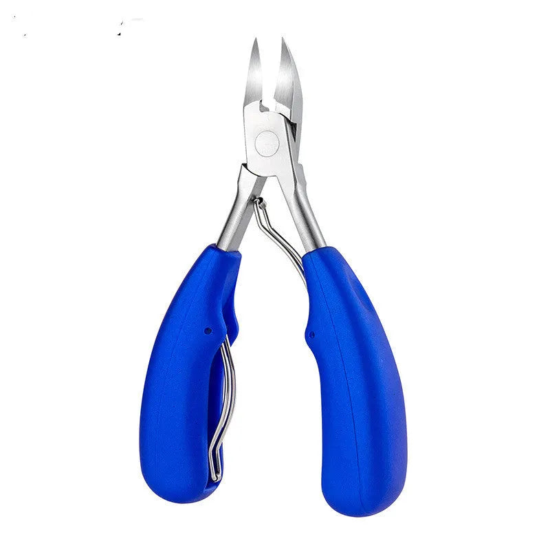 Stainless steel nail clippers set with ABS handles in multiple colours including red and black olecranon dead skin scissors