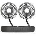 Double-headed hose USB fan in black silver with rotating silicone hose and 140cm cable