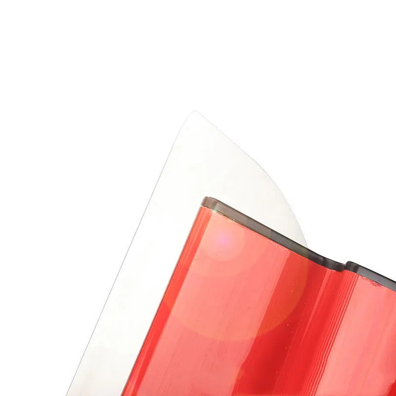 Red leveling scraper with 40cm blade for putty scraping and wallpaper pasting work