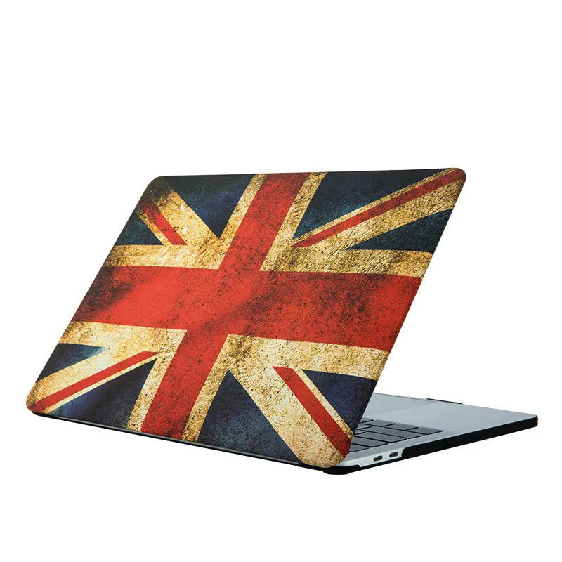 Frosted painted marble protective shell for MacBook Air and Pro models, plastic silicone cover in marble pattern