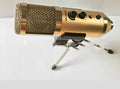 Gold wireless condenser microphone with integrated bracket for mobile phone and computer recording