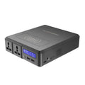 Black portable power station 41600mAh 220V with WIFI function on white background