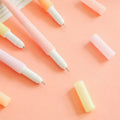 Luminous mushroom silicone gel pen with black barrel and black ink refill, 15.5cm length