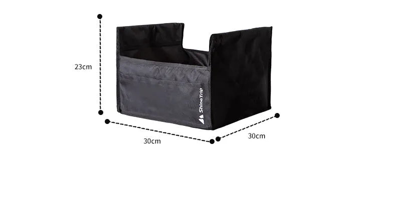 Portable folding table storage bag in Oxford cloth with front pocket, available in small and large sizes