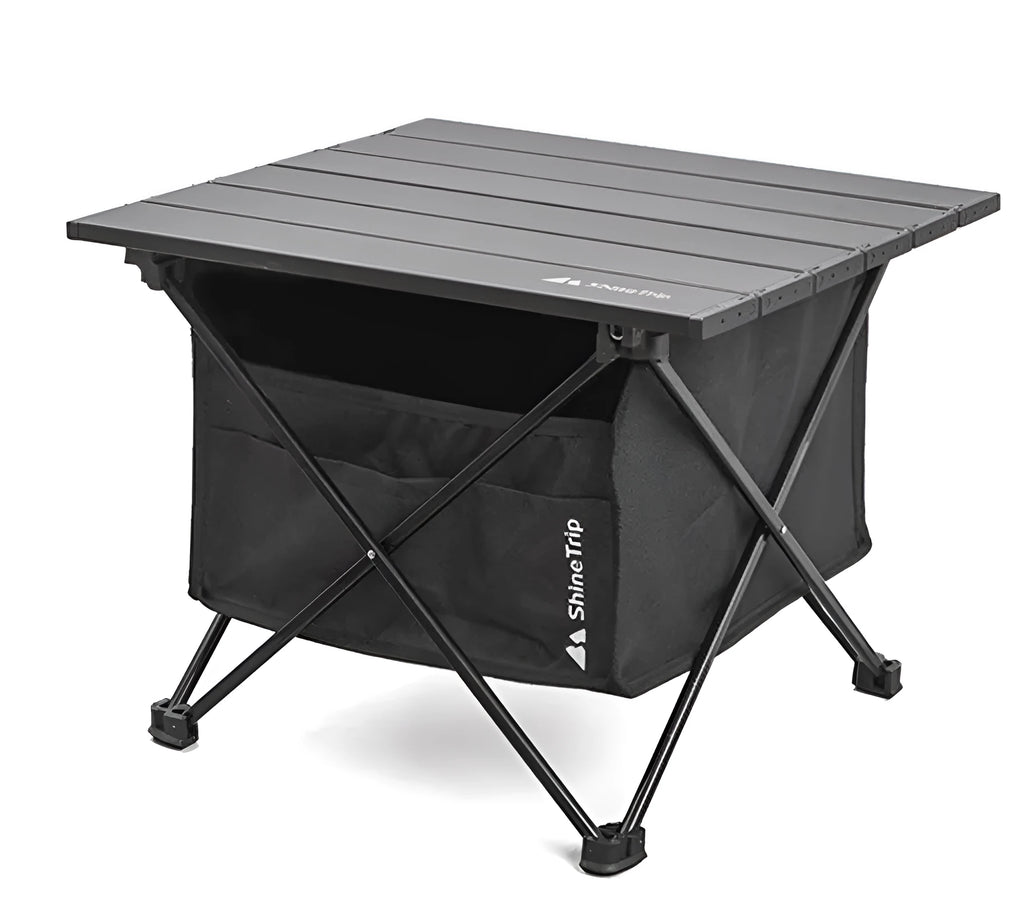 Portable folding table storage bag in Oxford cloth with front pocket, available in small and large sizes
