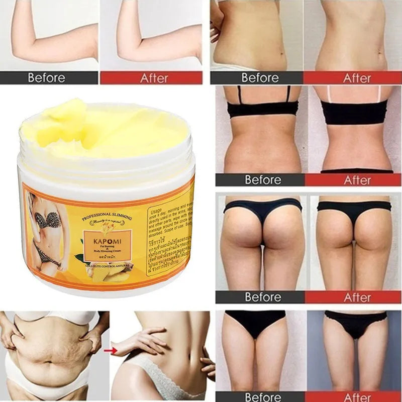 Ginger firming massage cream in a jar, 50g net content, photo colour