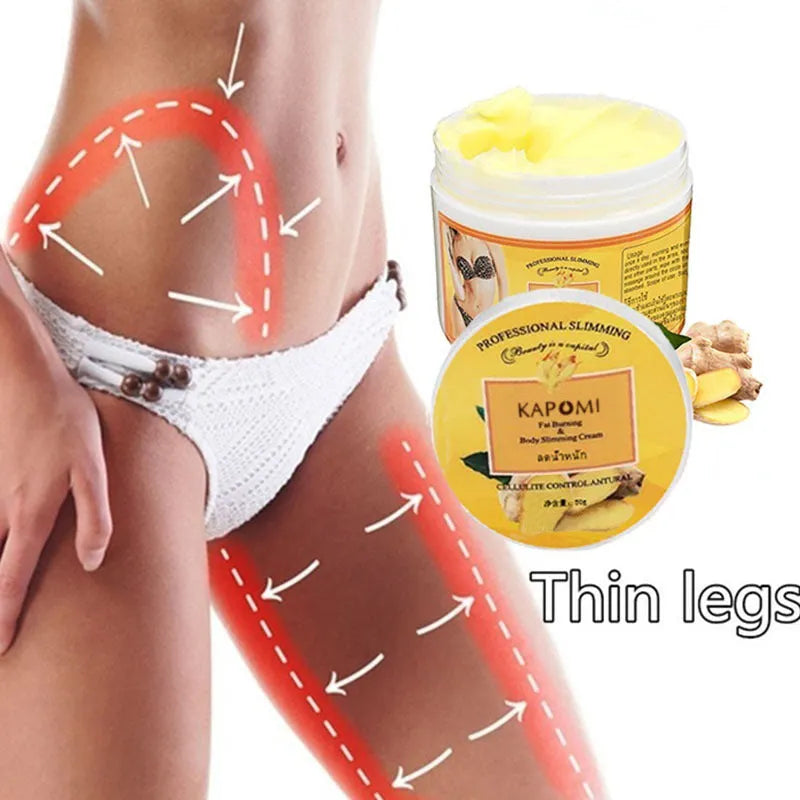 Ginger firming massage cream in a jar, 50g net content, photo colour