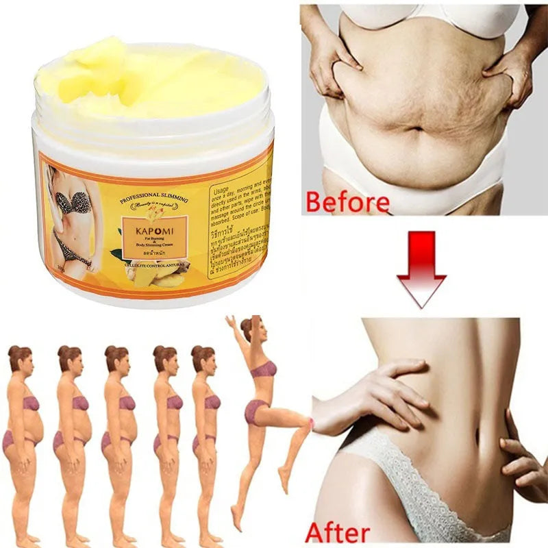 Ginger firming massage cream in a jar, 50g net content, photo colour