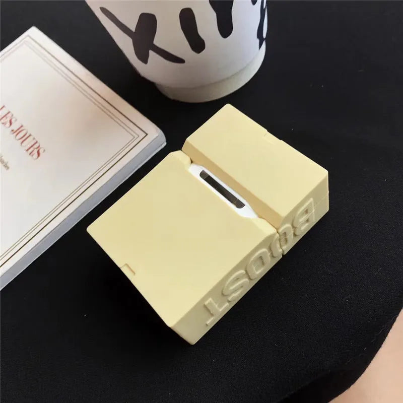 Silicone protective sleeve for Apple AirPods 1st and 2nd generation with carabiner, solid colour design