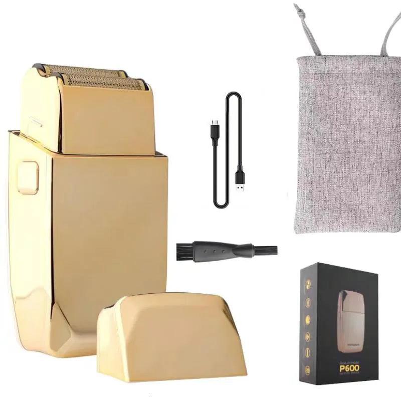 Gold colour cordless hair clipper with professional 25W motor for barbershop and home use
