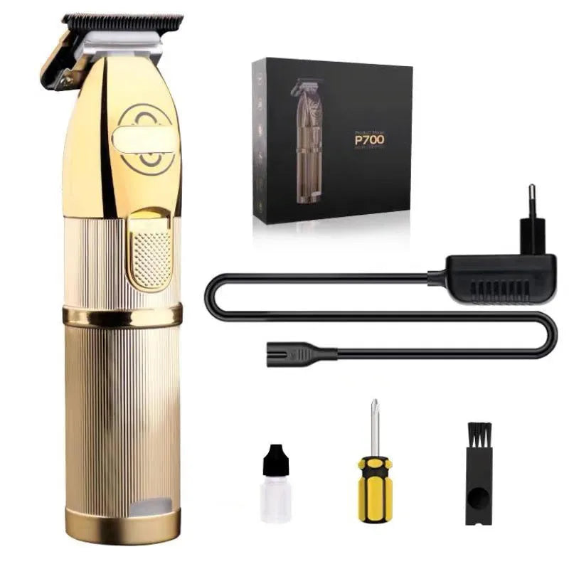 Gold colour cordless hair clipper with professional 25W motor for barbershop and home use