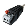 Mayitr 1pc RCA speaker connector press plug with plastic shell for audio cables