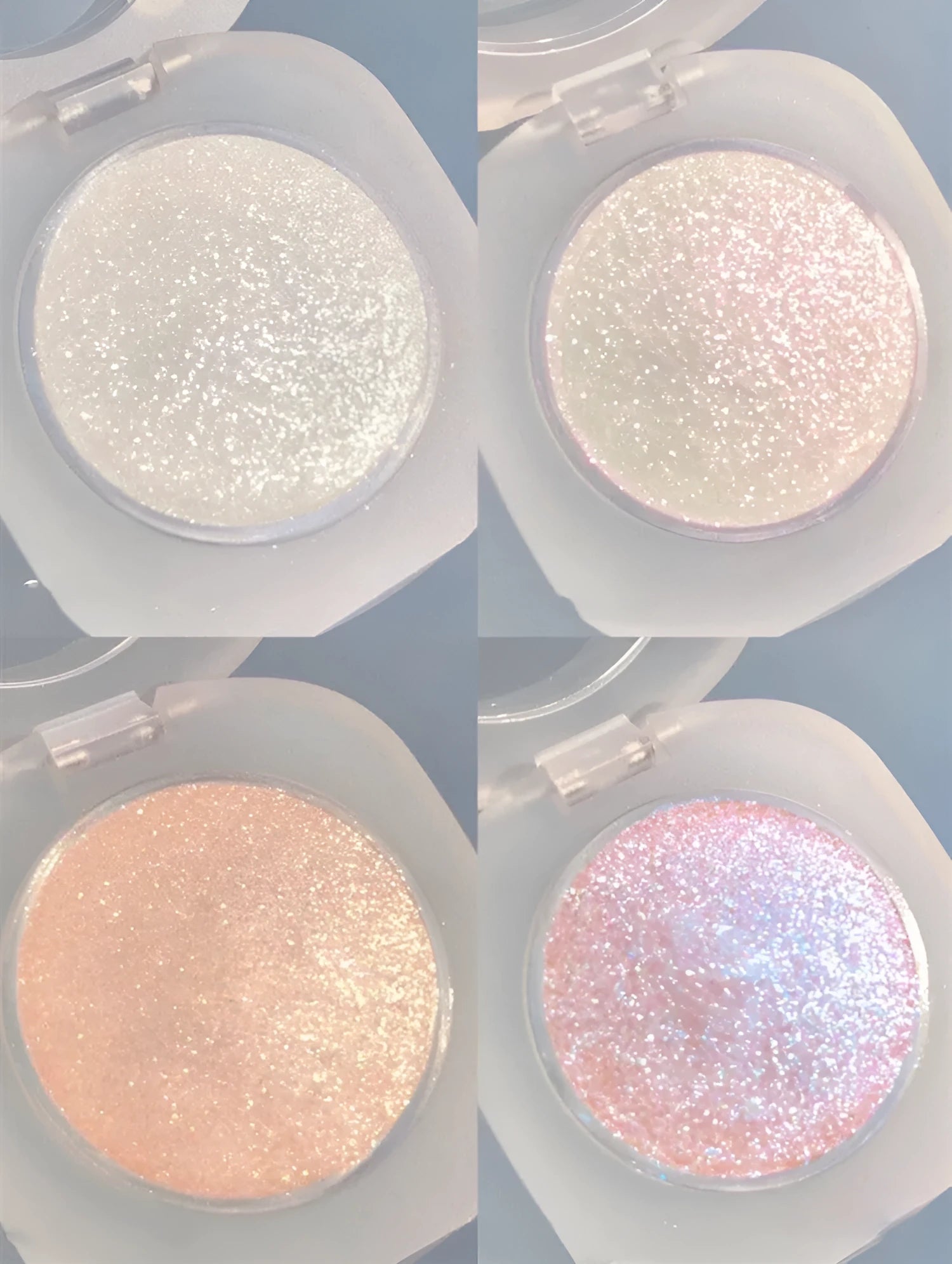 Diamond glitter highlighter gel in natural colour, compact 40x40x30mm for face and body brightening