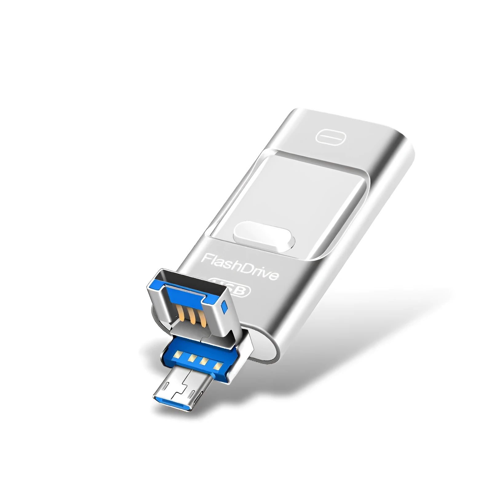 Android mobile phone OTG USB 3.0 flash drive high speed silver metal shell