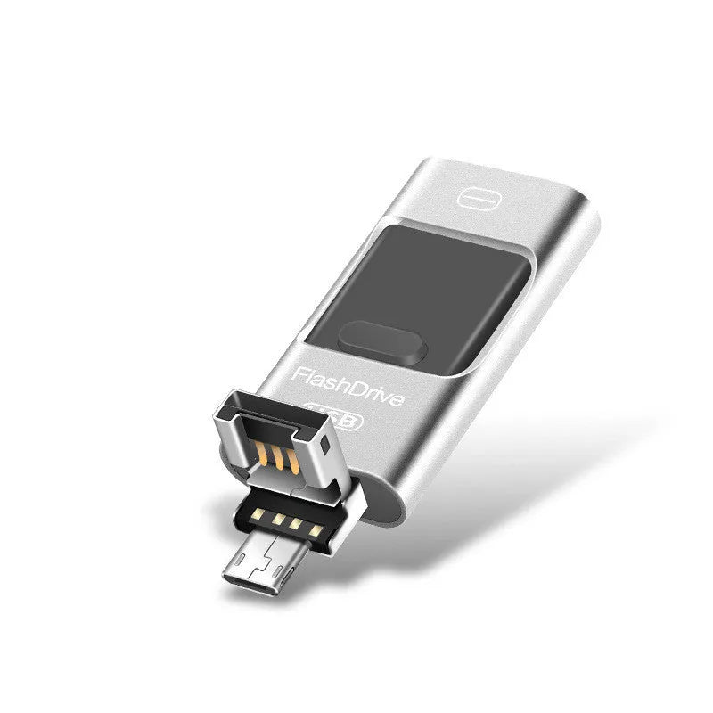 Android mobile phone OTG USB 3.0 flash drive high speed silver metal shell