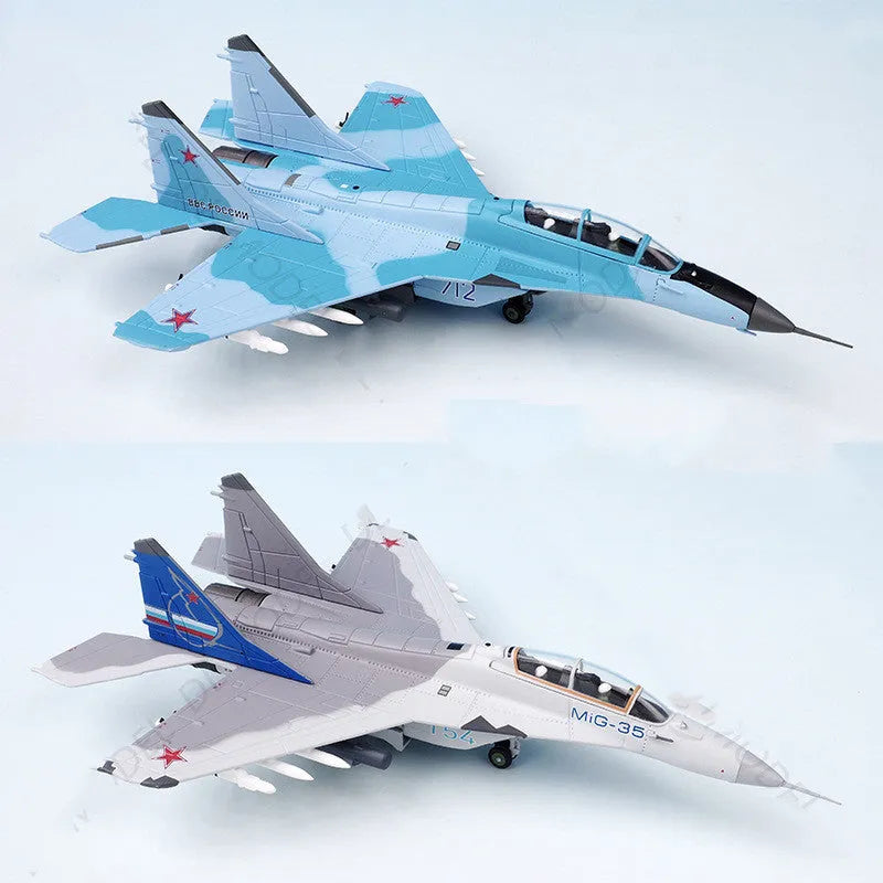 Russian Air Force Mig-35 alloy finished model pendant in blue and white colour options