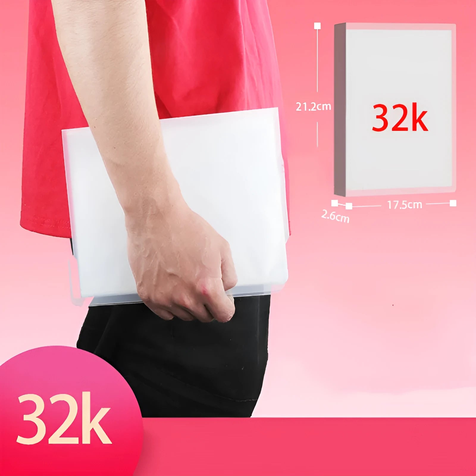 Waterproof watercolour illustrator storage album with rounded corners in PP plastic material