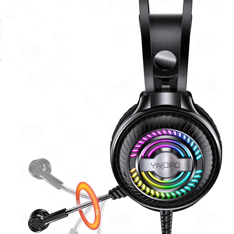 Wired computer headset with microphone showing black colour option and 3.5mm plug