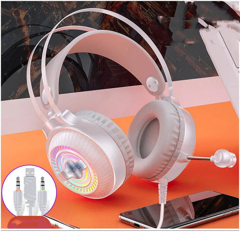 Wired computer headset with microphone showing black colour option and 3.5mm plug