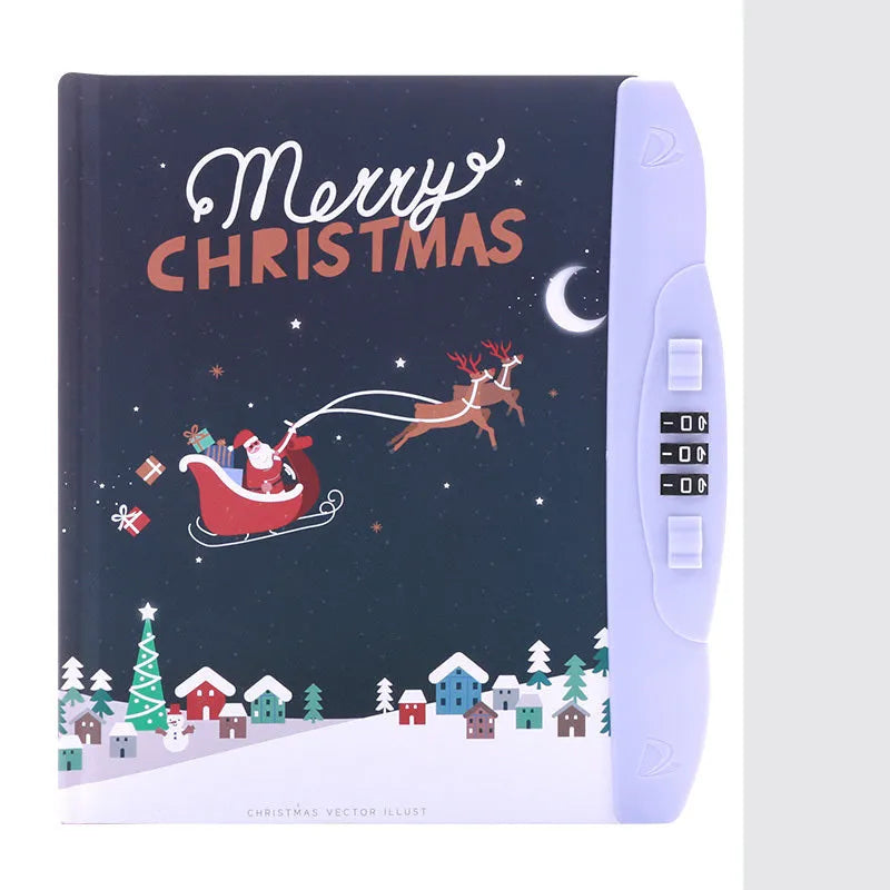 Children's codebook lock diary notebook with colourful cartoon cover and yellow pages