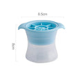 Flexible silicone ice tray for making large ice hockey shapes and spherical or pentagonal ice cubes in various colours