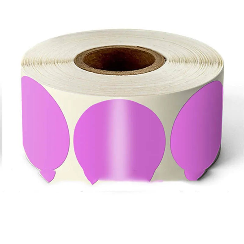 Roll of round colour marker stickers in one of nine colours, with 500 sheets per roll