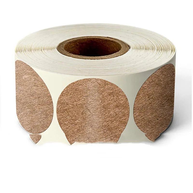 Roll of round colour marker stickers in one of nine colours, with 500 sheets per roll