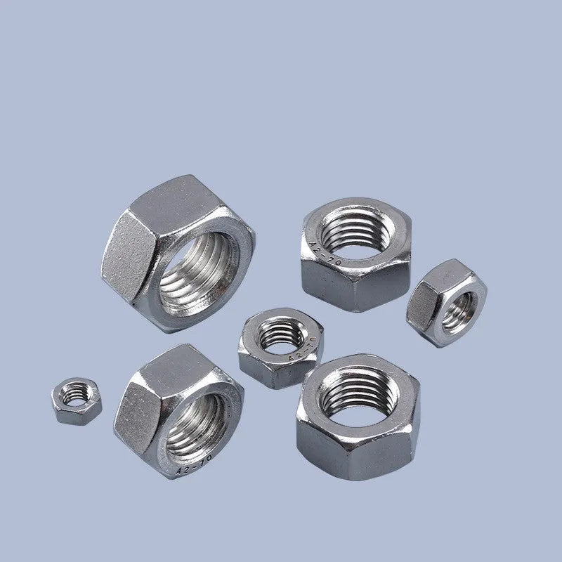 Stainless steel A2-70 pan head hexagon socket combination screw with matching nut in M4 thread size