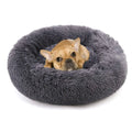 Round long velvet pet nest in rainbow gradient colour, suitable for dogs and cats, 40cm to 120cm diameter