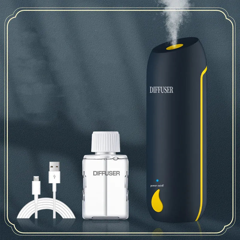 50ml rechargeable automatic aromatherapy diffuser with timer on a bathroom counter