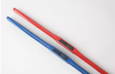 Two Mazda 6 boneless wiper blades, black colour, U-type interface, 22 inch size, on a white background