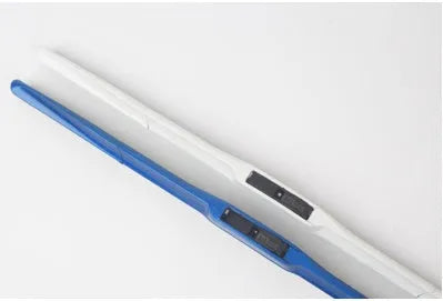 Two Mazda 6 boneless wiper blades, black colour, U-type interface, 22 inch size, on a white background