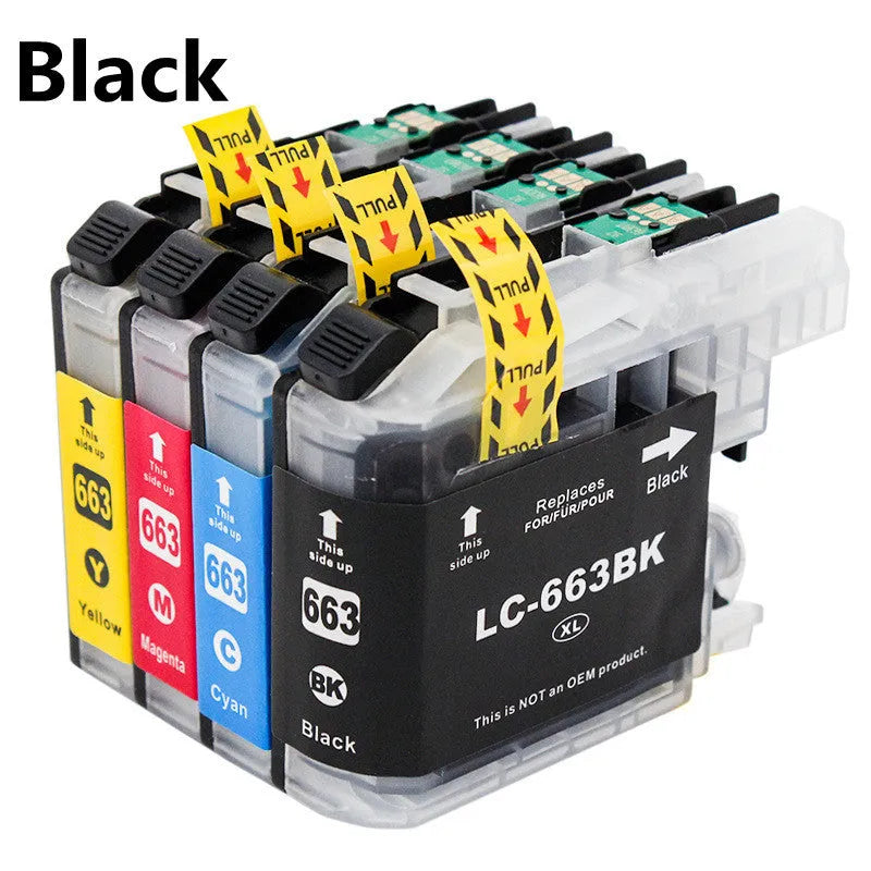 Brother LC663BK black ink cartridge in simple packaging for MFC-J2320 and J2720 Hong Kong printers
