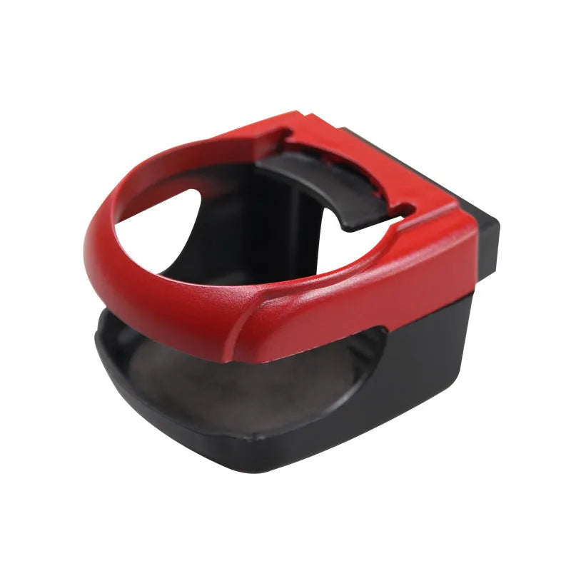 Aluminum alloy car water cup holder clipped onto vehicle air outlet, black colour, with a drink can