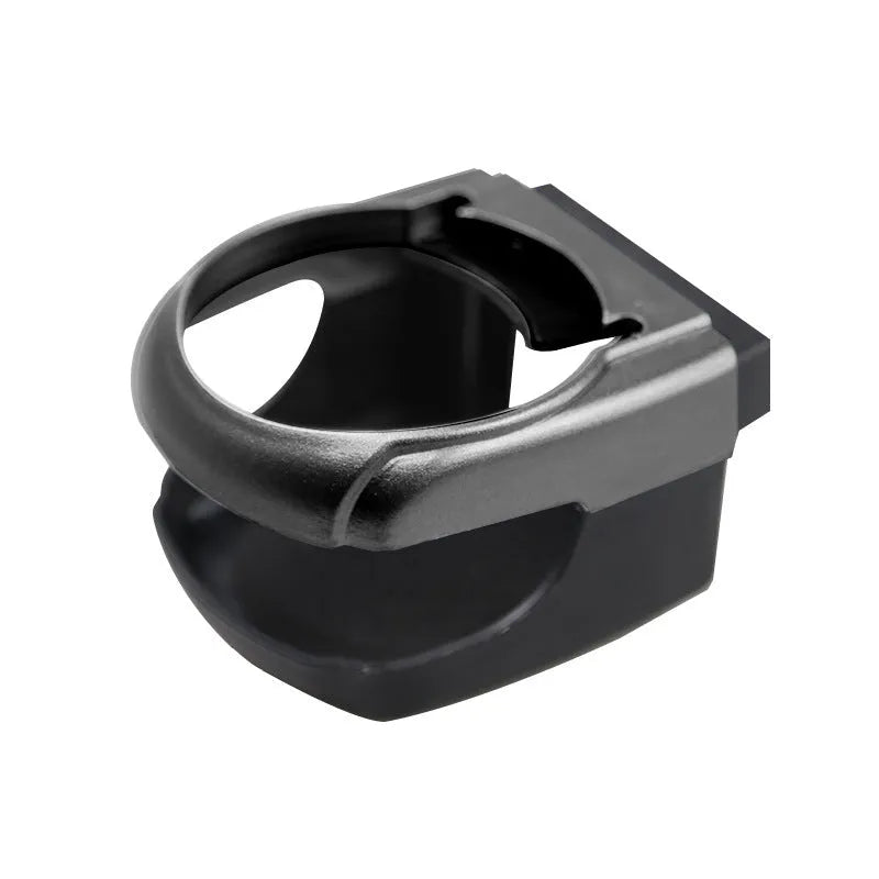Aluminum alloy car water cup holder clipped onto vehicle air outlet, black colour, with a drink can