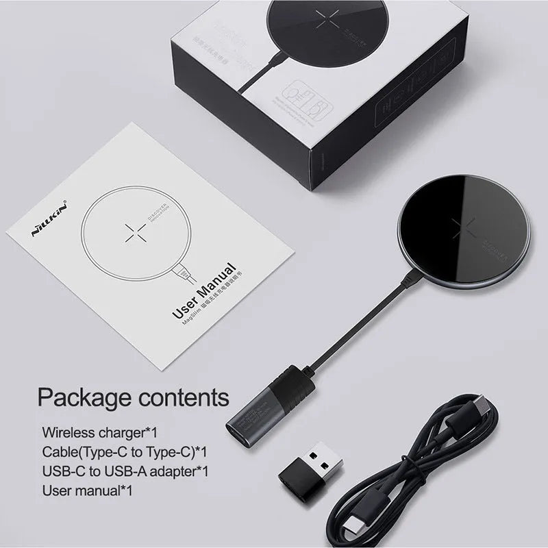 MagSlim NKT06 black magnetic wireless charging pad for mobile phones