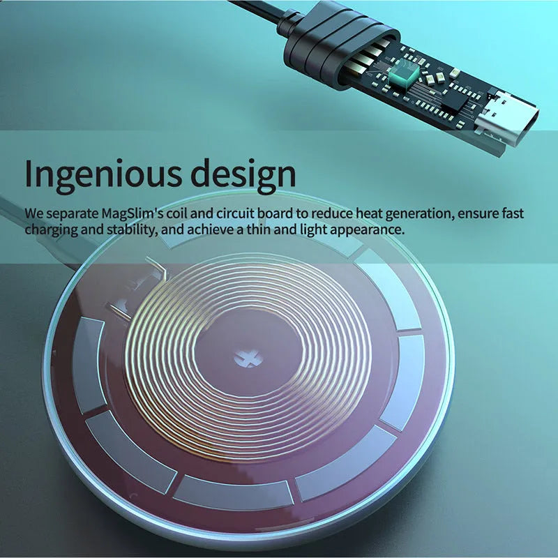 MagSlim NKT06 black magnetic wireless charging pad for mobile phones