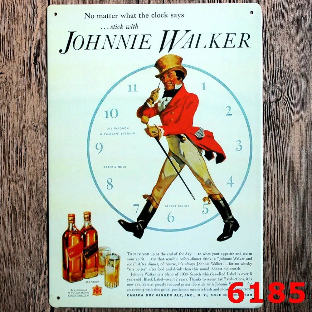 Vintage tin painting wall art with barbecue, hamburger and beer retro design on iron, size 20x30cm.