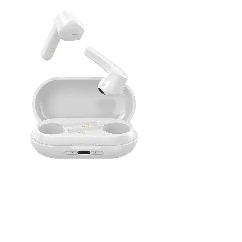 Bluetooth headset noise canceling sports wireless earbuds in-ear stereo black white power display