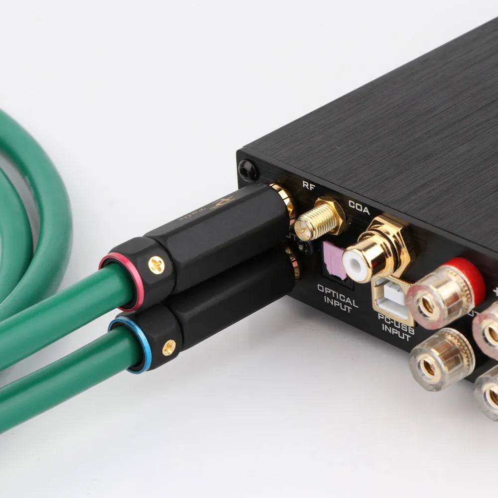Four-core shielded copper RCA audio cable with silver-plated connectors for CD decoder amplifier connections