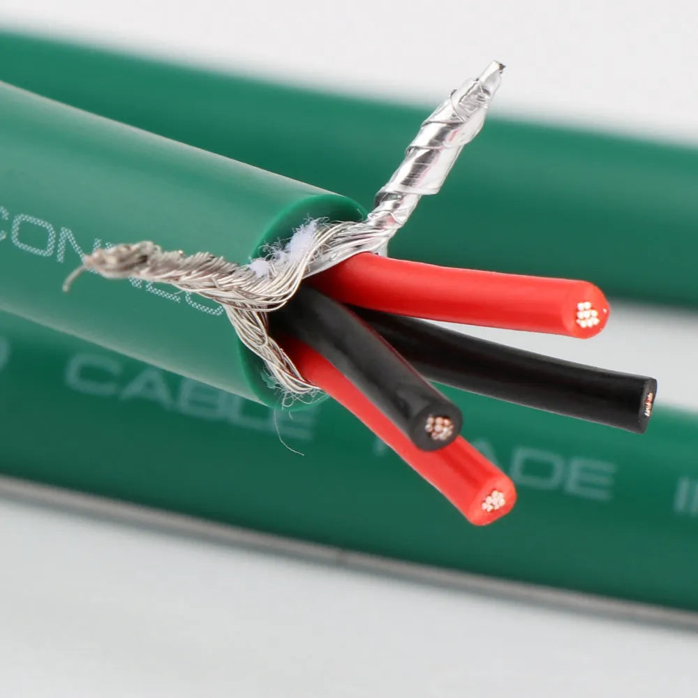 Four-core shielded copper RCA audio cable with silver-plated connectors for CD decoder amplifier connections