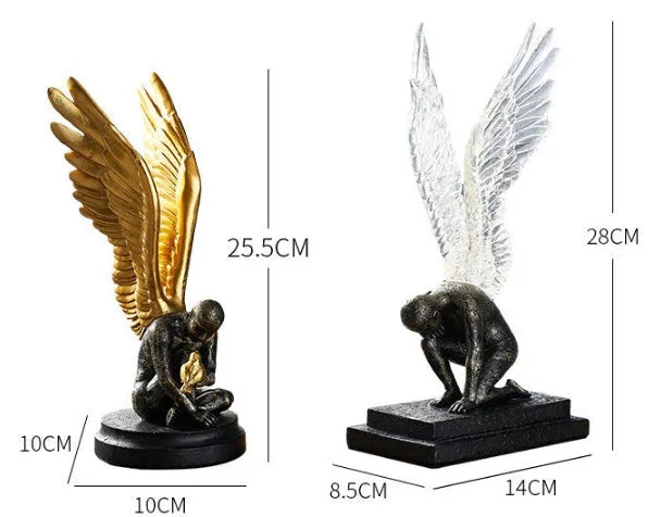 Resin craft decorative ornament in gold for wine cabinet or TV cabinet shelf display, simple modern style