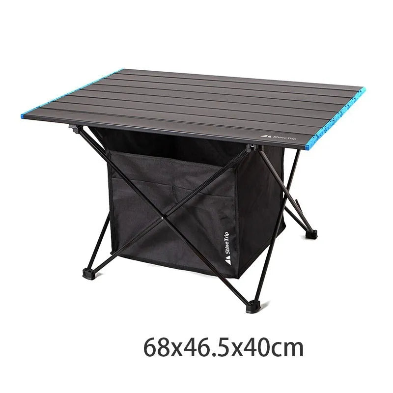 Portable folding table storage bag in Oxford cloth with front pocket, available in small and large sizes