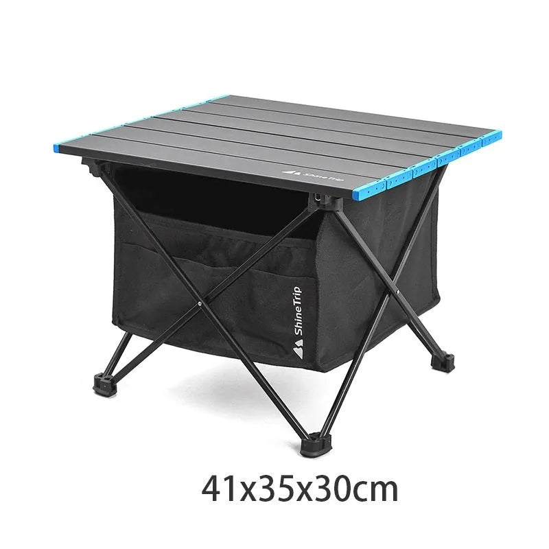 Portable folding table storage bag in Oxford cloth with front pocket, available in small and large sizes