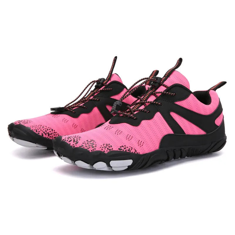Men's air mesh running shoes in graffiti style with non-slip sole, available in multiple colour options including A-23 gray and A-26 blue