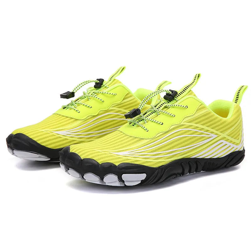 Men's air mesh running shoes in graffiti style with non-slip sole, available in multiple colour options including A-23 gray and A-26 blue