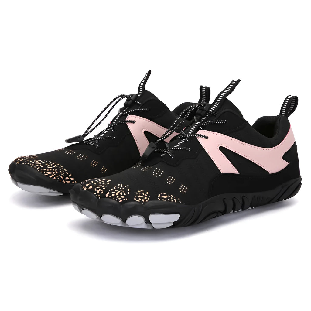 Men's air mesh running shoes in graffiti style with non-slip sole, available in multiple colour options including A-23 gray and A-26 blue